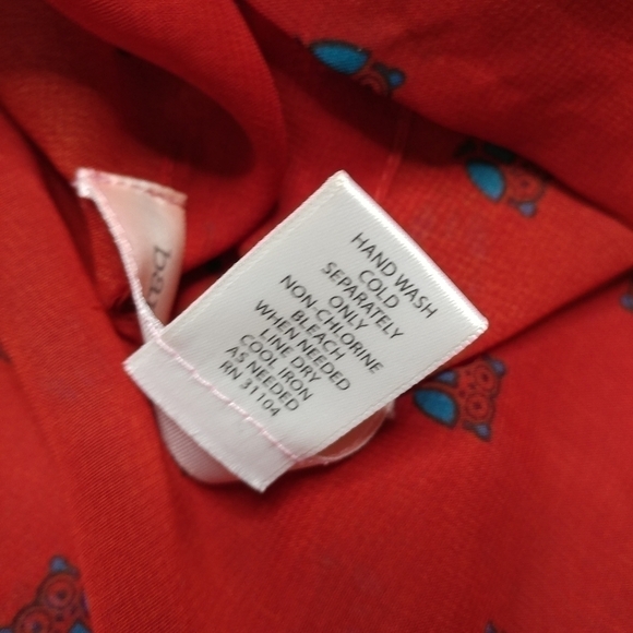 Band of Gypsies Red Sheer Ruffle Blouse - Picture 12 of 12